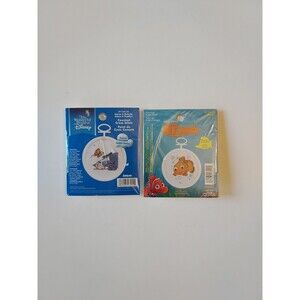 Disney Finding Nemo & Eeyore Counted Cross Stitch Kit W/ Frame #1134-29 1134-55